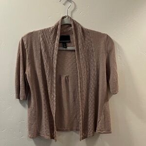 Cynthia Rowley Open-Front Cardigan Short Sleeves size M Cropped